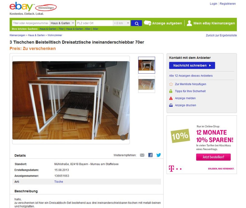 Nesting Tables Danish Design