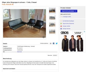 Design Sofa 60s 50s