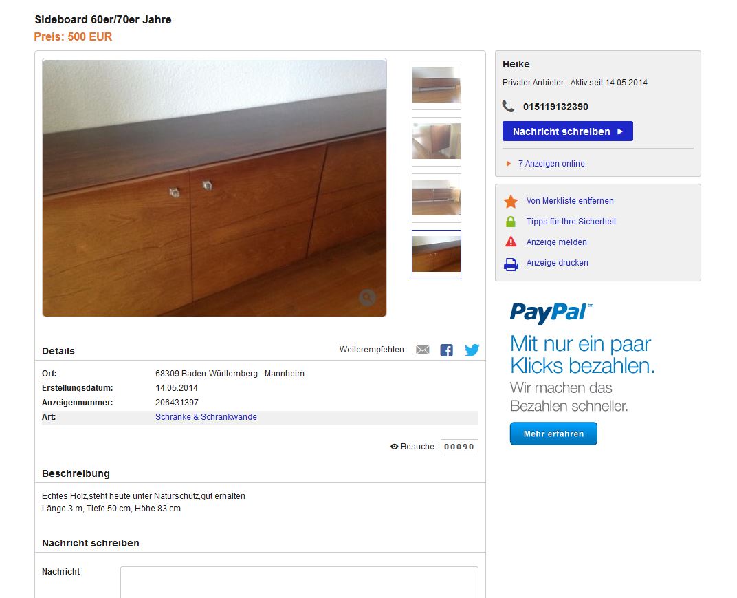 Musterring Vintage Sideboard