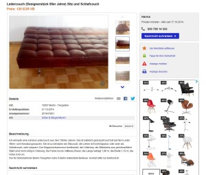 Vintage Daybed Barcelona Mies van der Rohe 50s
