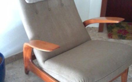 Gimson & Slater Lounge Chair Polstersessel Kirschholz Vintage 50er Sessel