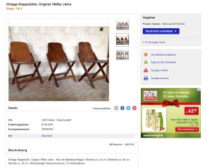 Folding Chairs Thonet Klappstuhl Vintage Design Midcentury Modern Designclassics Klassiker 50er Jahre