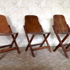 Drei Klappstühle Folding Chairs 40er 50er Jahre Vintage American Seating Company