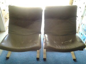 Rybo Rykken Norway Designklassiker günstig gebraucht kaufen Freischwinger Sessel Leder Midcentury Modern Furniture