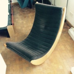 Verner Panton Schaukelstuhl Rocking Chair für Rosenthal 70er Vintage Schaukelsessel