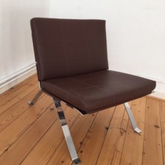 Hans Eichenberger für Girsberger Eurochair 1600 Lounge Chair Ledersessel Barcelona Stil