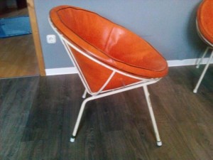 Berotia Style Wire Chair Drahtsesel Ledersessel VIntage Design modern gebrauchter Designersessel 60er Retro