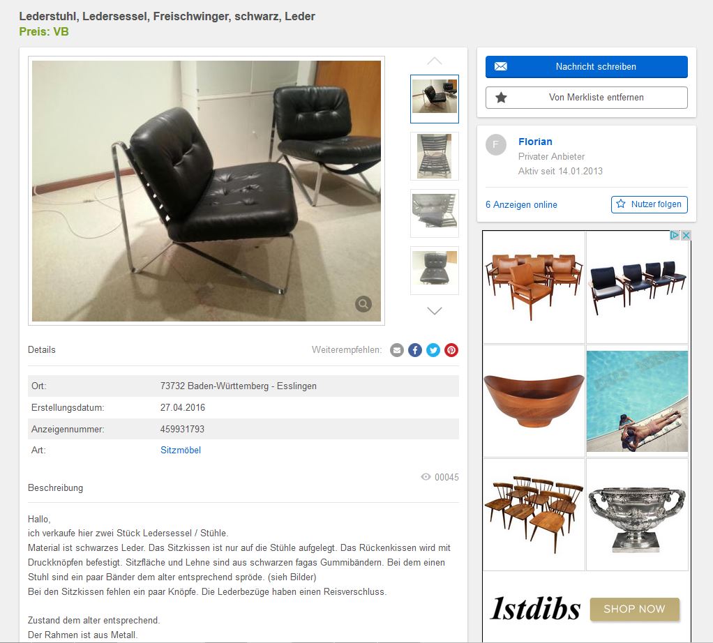 Hartmut Lohmeyer Easy Chair Mauser Waldeck Ledersessel Vintage Design Leather Retro Designklassiker gebraucht