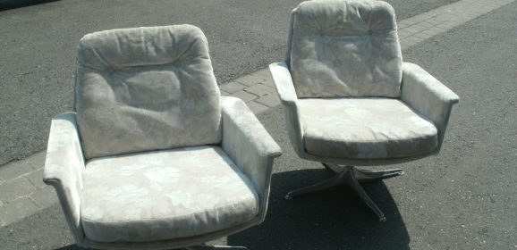 2 x COR Sedia Horst Brüning Ledersessel Easy Chairs 60er Vintage