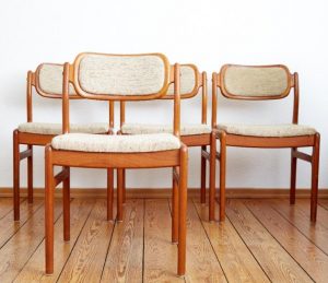 Danish Design Stühle Johannes Andersen für Uldum Teak 60er Midcentury Modern