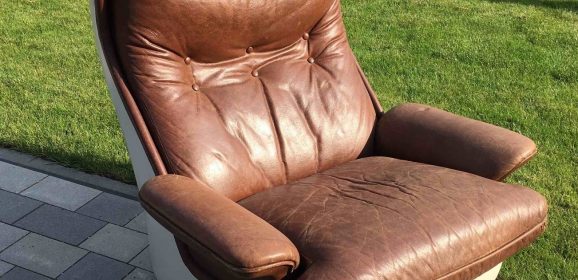 Airborne Lounge Chair Mark Held Space Age Ledersessel 70er Vintage