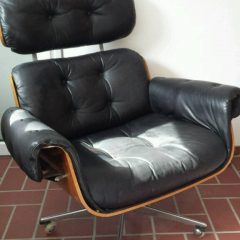 Lounge Chair im Charles Eames Stil 60er 70er Ledersessel